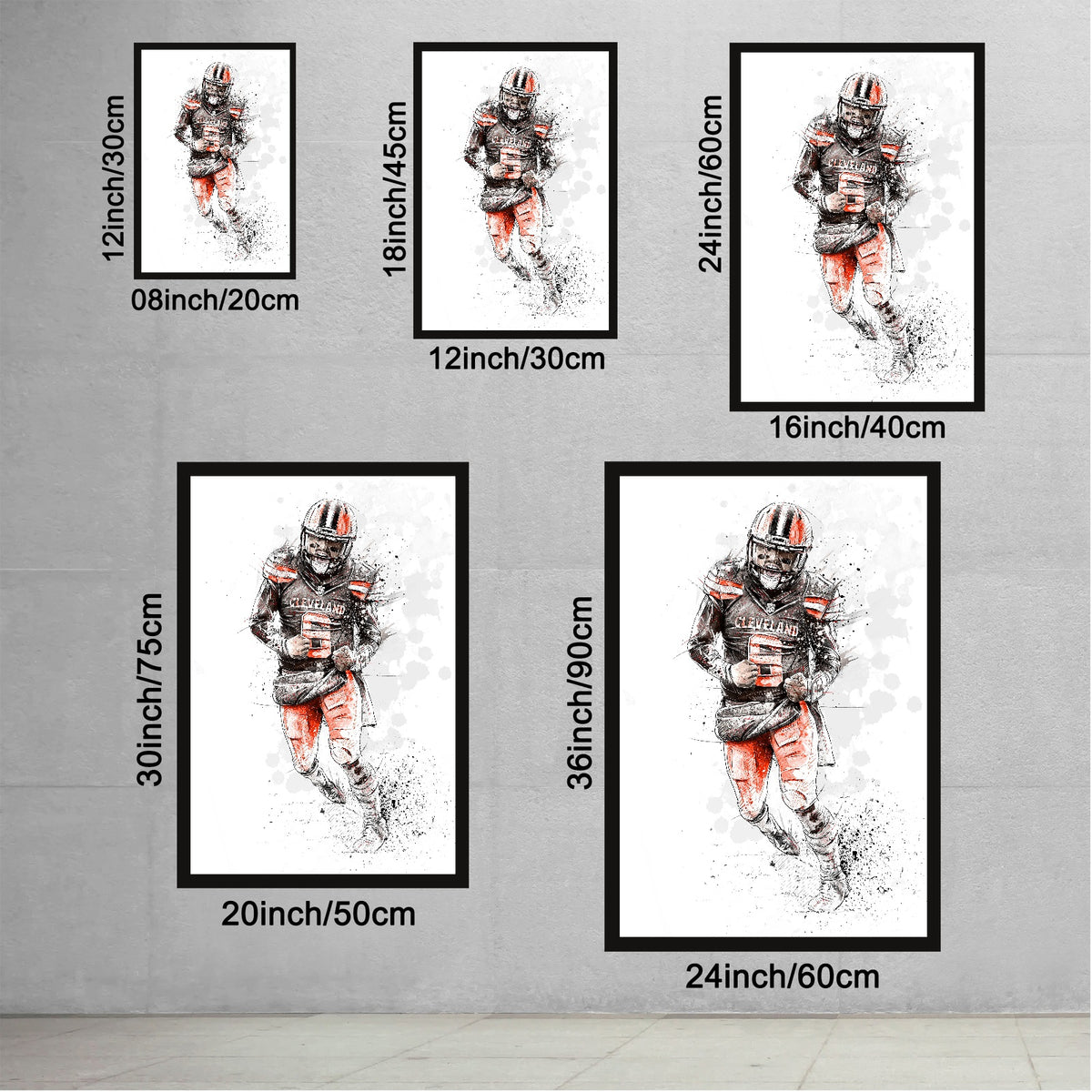 Baker Mayfield Art Sports Decorative Poster School Dormitory 0 Canvas Wall Art Poster Decor Gift