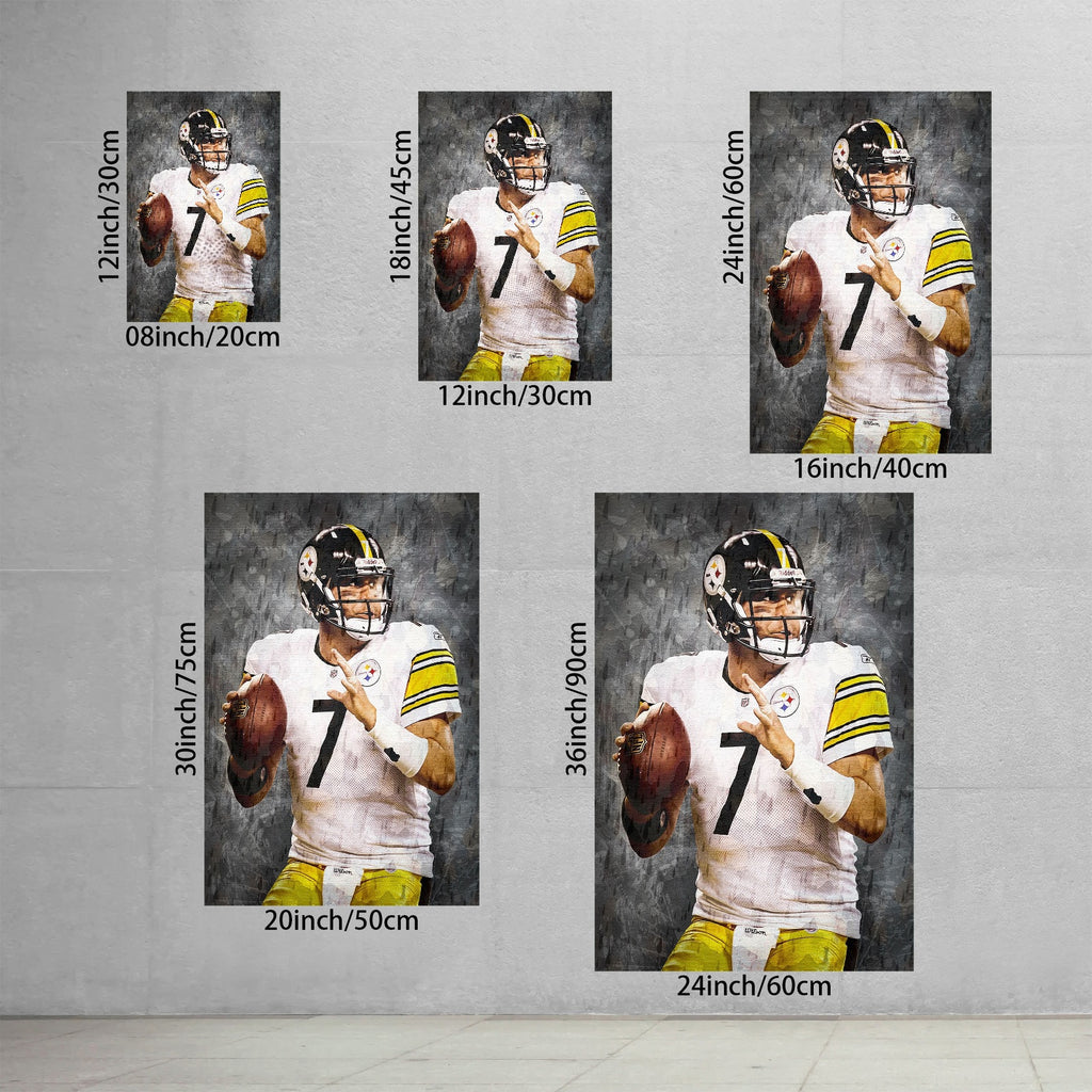 Ben Roethlisberger Celebrity Sports Art Poster School Dining Room Decoration 7 Canvas Wall Art Poster Decor Gift