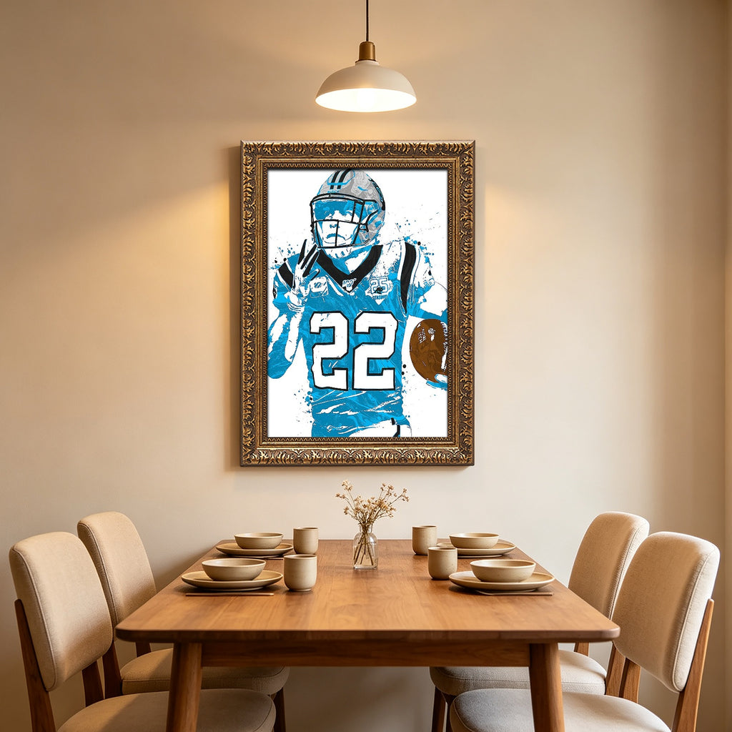 Christian McCaffrey Celebrity Sports Art Poster School Dining Room Decoration 9 Canvas Wall Art Poster Decor Gift