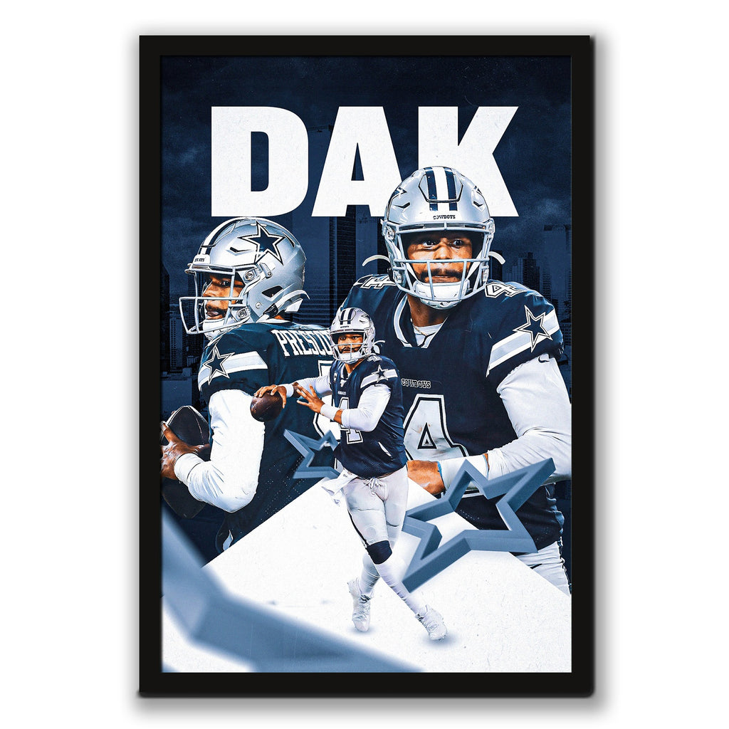 Dak Prescott Sports Celebrity Art Deco Poster 6 Canvas Wall Art Poster Decor Gift