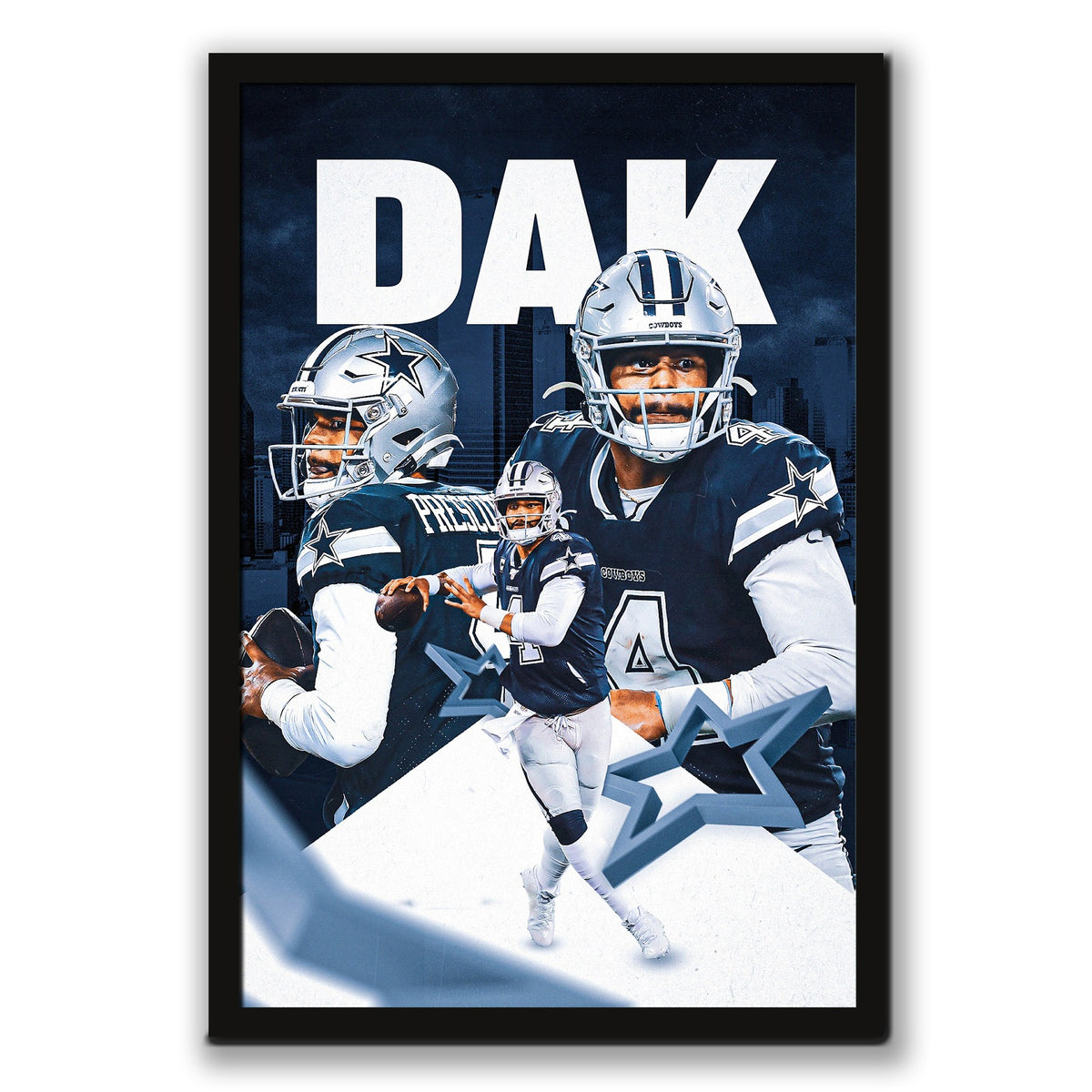 Dak Prescott Sports Celebrity Art Deco Poster 6 Canvas Wall Art Poster Decor Gift