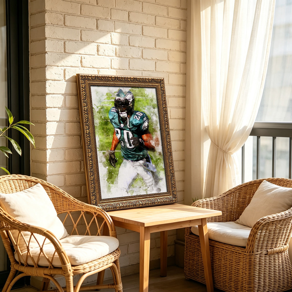 Brian Dawkins Art Poster 1 Canvas Wall Art Poster Decor Gift