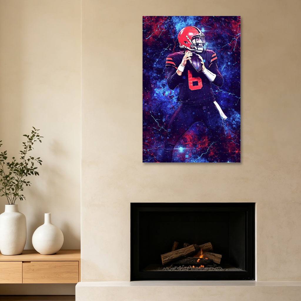 Baker Mayfield Sports Celebrity Art Deco Poster 2 Canvas Wall Art Poster Decor Gift