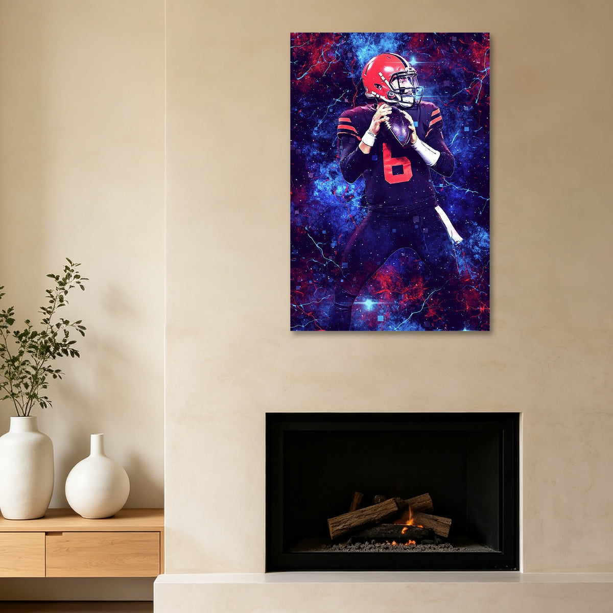 Baker Mayfield Sports Celebrity Art Deco Poster 2 Canvas Wall Art Poster Decor Gift