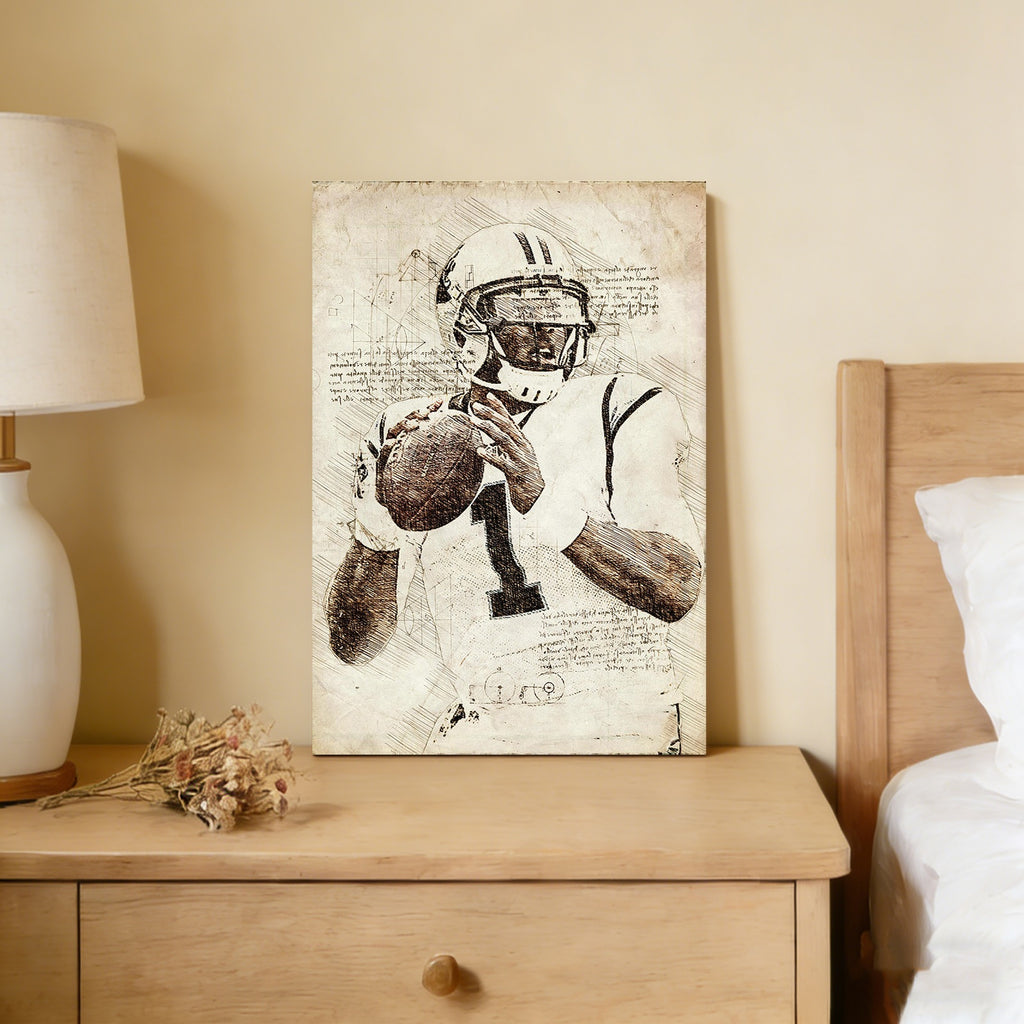 Cam Newton Sports Celebrity Art Deco Poster 7 Canvas Wall Art Poster Decor Gift