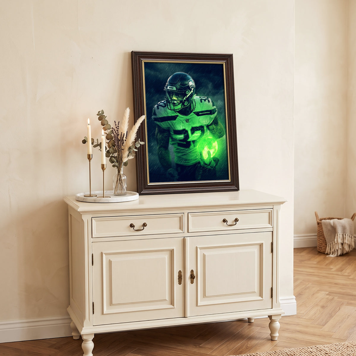 Chris Carson Art Sports Decorative Poster School Dormitory 3 Canvas Wall Art Poster Decor Gift