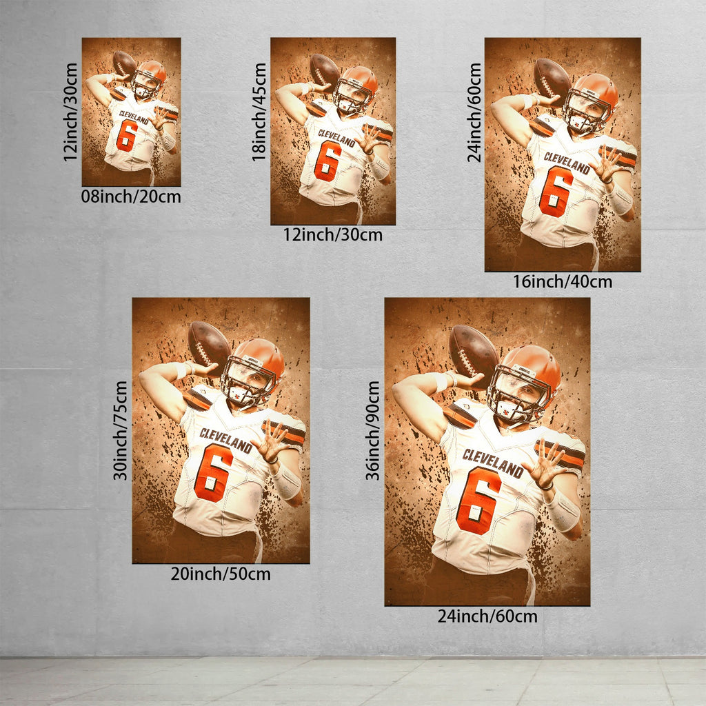 Baker Mayfield Sports Celebrity Art Deco Poster 11 Canvas Wall Art Poster Decor Gift