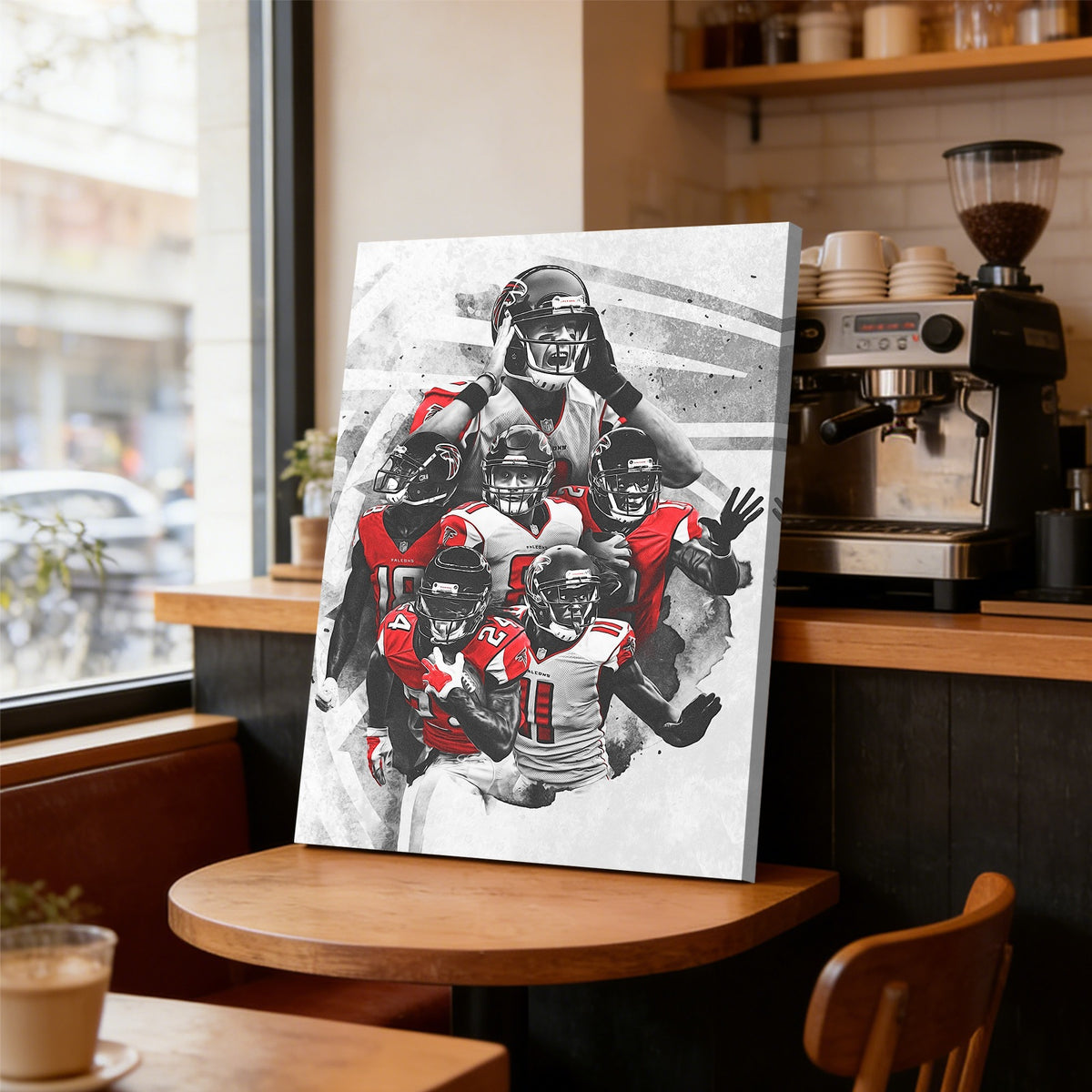 Calvin Ridley Austin Hooper Mohamed Sanu Sr Matt Ryan Celebrity Sports Art Poster School Dining Room Decoration 2 Canvas Wall Art Poster Decor Gift