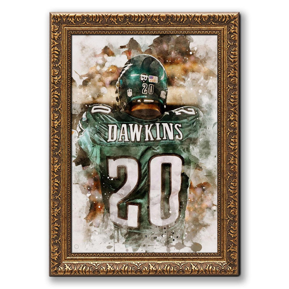 Brian Dawkins Art Poster 0 Canvas Wall Art Poster Decor Gift