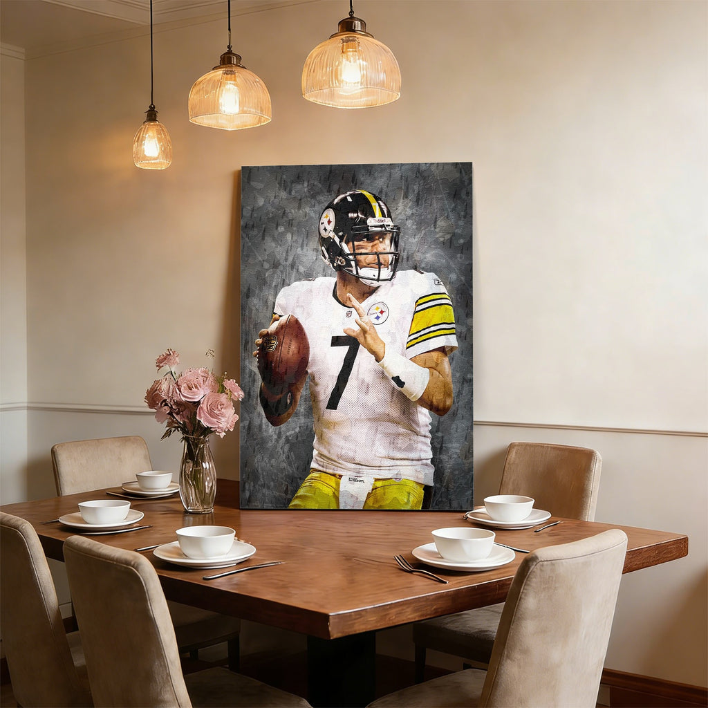 Ben Roethlisberger Celebrity Sports Art Poster School Dining Room Decoration 7 Canvas Wall Art Poster Decor Gift