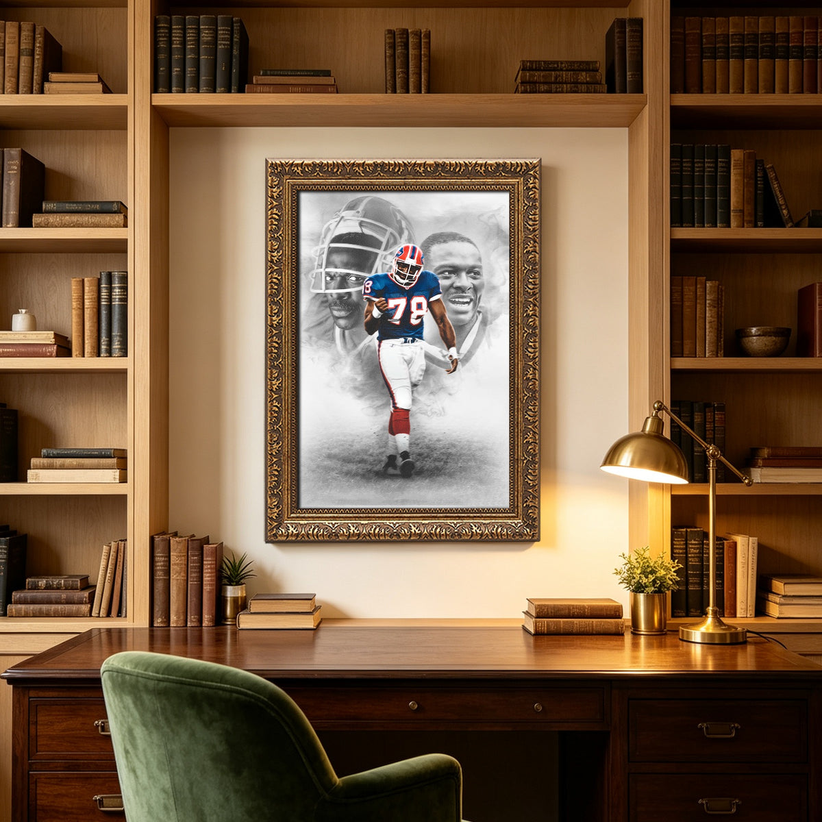Bruce Smith Celebrity Sports Art Poster School Dining Room Decoration 0 Canvas Wall Art Poster Decor Gift