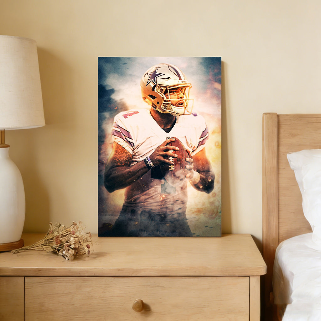 Dak Prescott Celebrity Sports Art Poster School Dining Room Decoration 8 Canvas Wall Art Poster Decor Gift