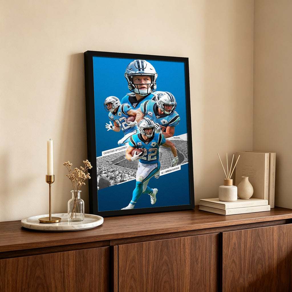 Christian McCaffrey Celebrity Sports Art Poster School Dining Room Decoration 0 Canvas Wall Art Poster Decor Gift