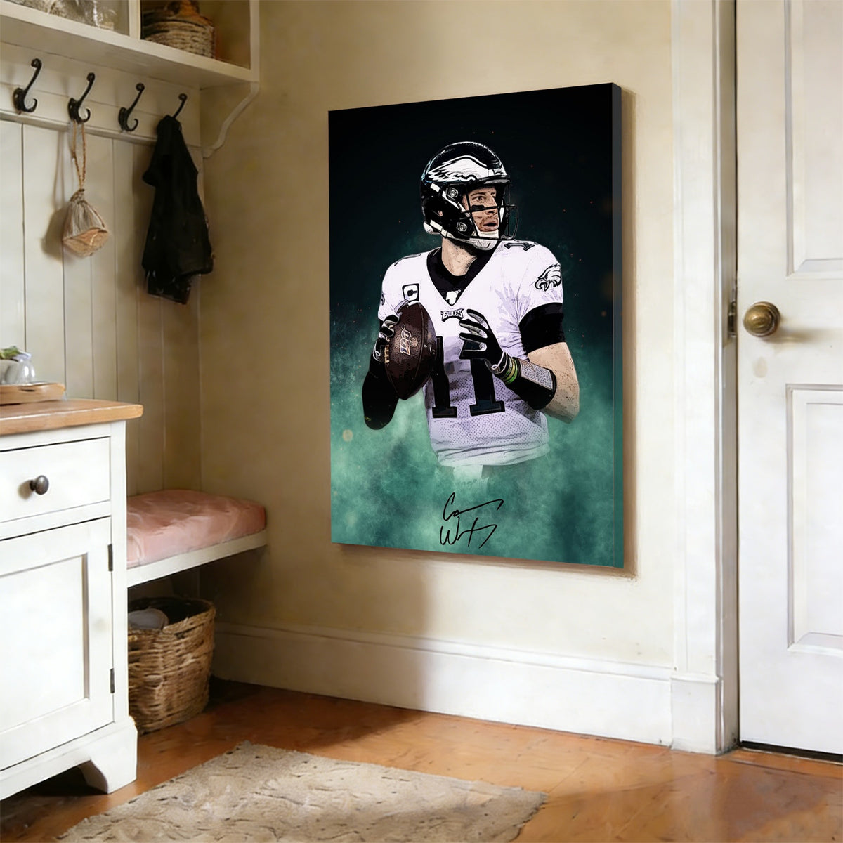 Carson Wentz Celebrity Sports Art Poster School Dining Room Decoration 0 Canvas Wall Art Poster Decor Gift