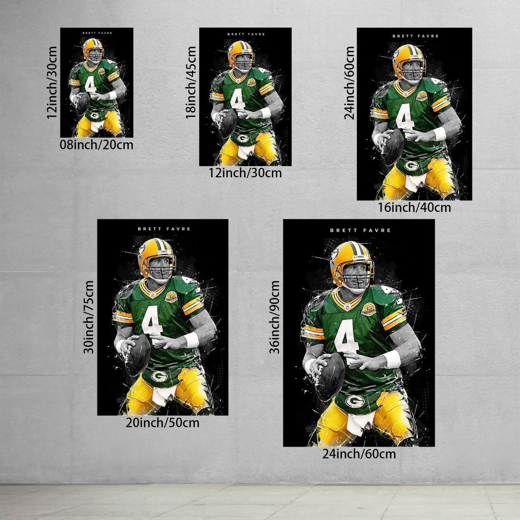 Brett Favre Art Poster 1 Canvas Wall Art Poster Decor Gift