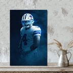 Dak Prescott Art Sports Decorative Poster School Dormitory 2 Canvas Wall Art Poster Decor Gift
