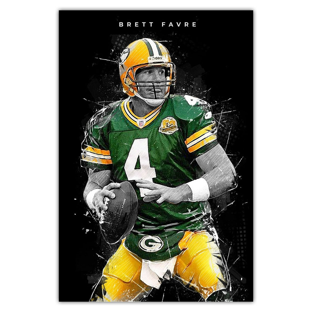 Brett Favre Art Poster 1 Canvas Wall Art Poster Decor Gift