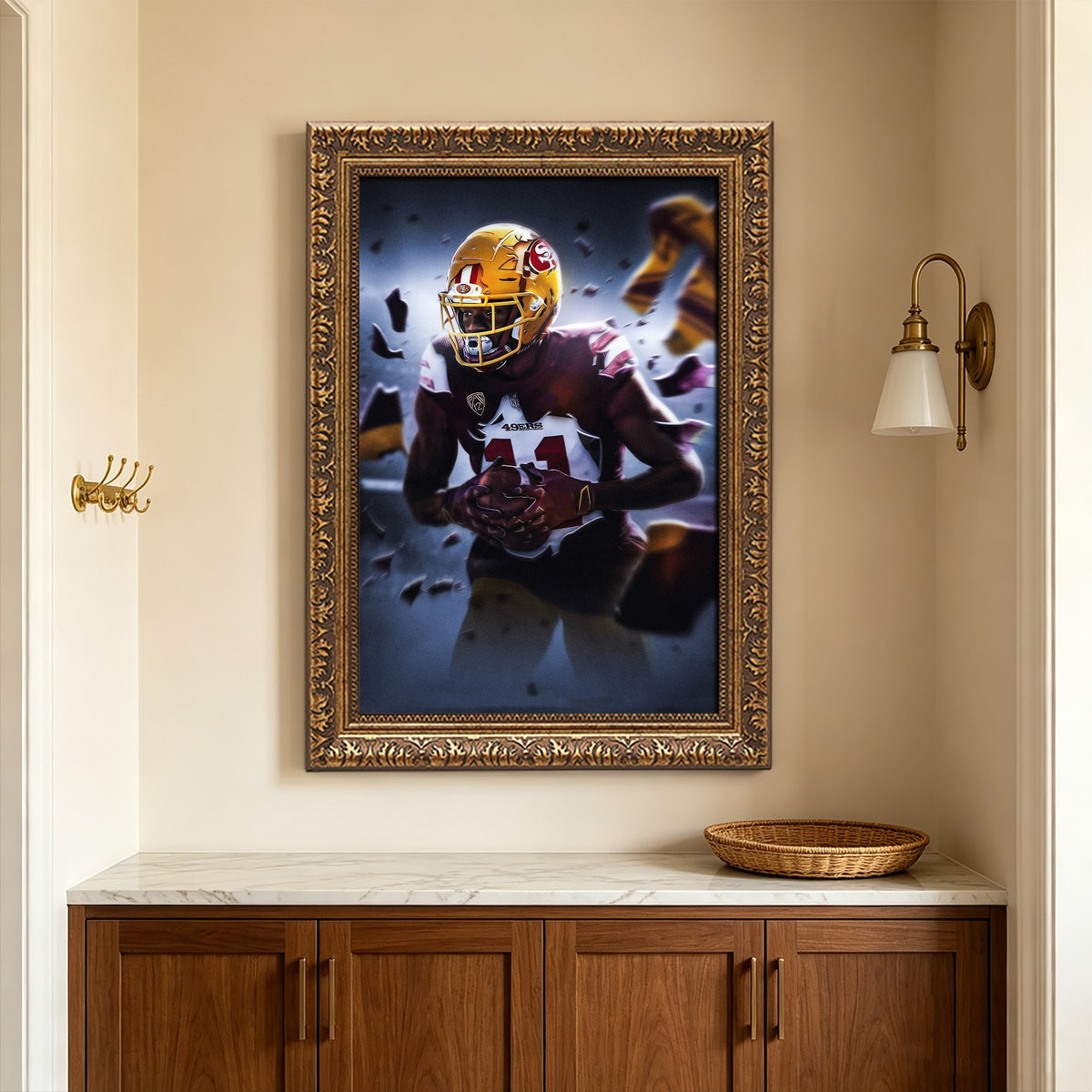 Brandon Aiyuk Art Sports Decorative Poster School Dormitory 1 Canvas Wall Art Poster Decor Gift