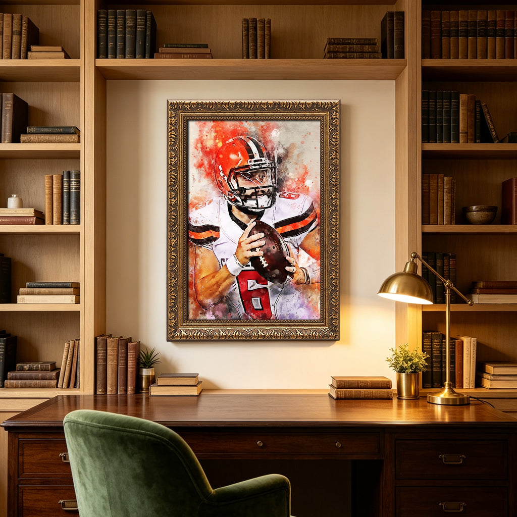 Baker Mayfield Celebrity Sports Art Poster School Dining Room Decoration 12 Canvas Wall Art Poster Decor Gift