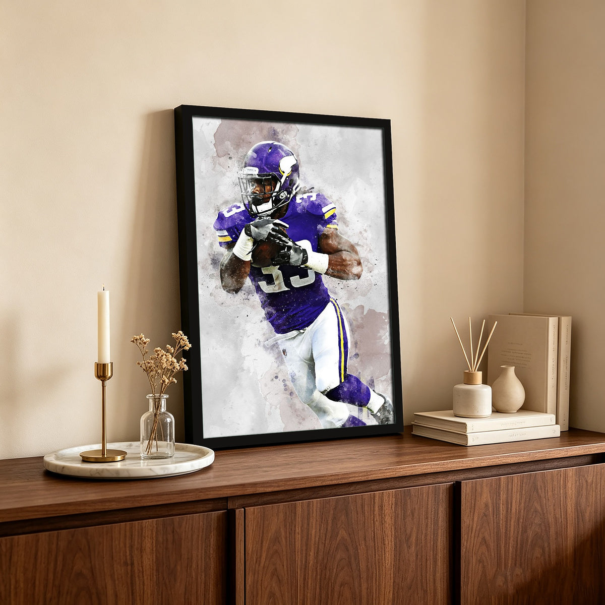Dalvin Cook Celebrity Sports Art Poster School Dining Room Decoration 3 Canvas Wall Art Poster Decor Gift