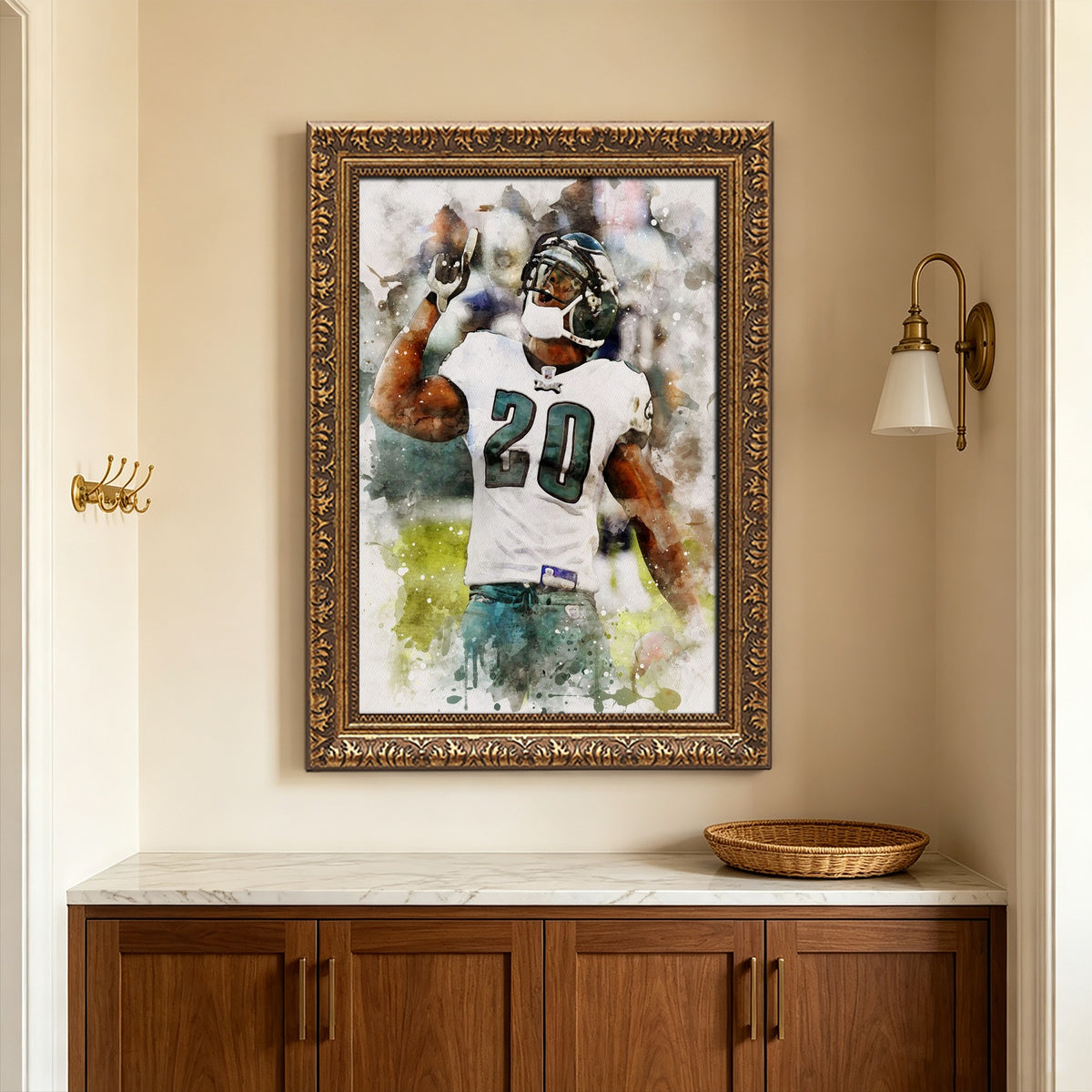 Brian Dawkins Art Poster 9 Canvas Wall Art Poster Decor Gift