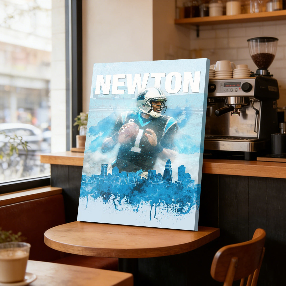 Cam Newton Sports Celebrity Art Deco Poster 4 Canvas Wall Art Poster Decor Gift
