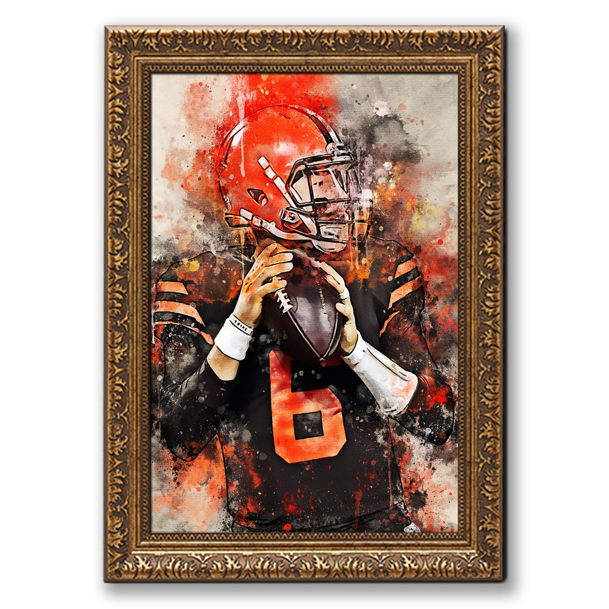 Baker Mayfield Celebrity Sports Art Poster School Dining Room Decoration 3 Canvas Wall Art Poster Decor Gift