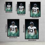 Calais Campbell Celebrity Sports Art Poster School Dining Room Decoration 7 Canvas Wall Art Poster Decor Gift