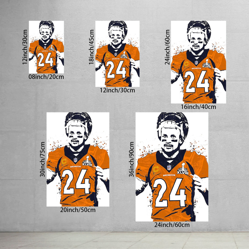 Champ Bailey Celebrity Sports Art Poster School Dining Room Decoration 1 Canvas Wall Art Poster Decor Gift