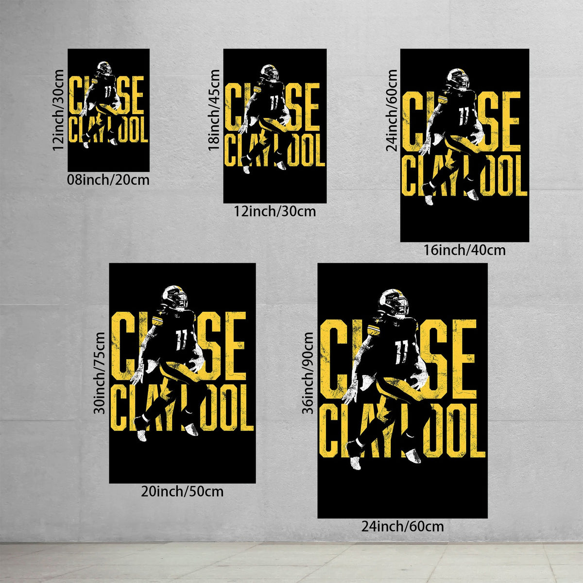 Chase Claypool Sports Celebrity Art Deco Poster 2 Canvas Wall Art Poster Decor Gift