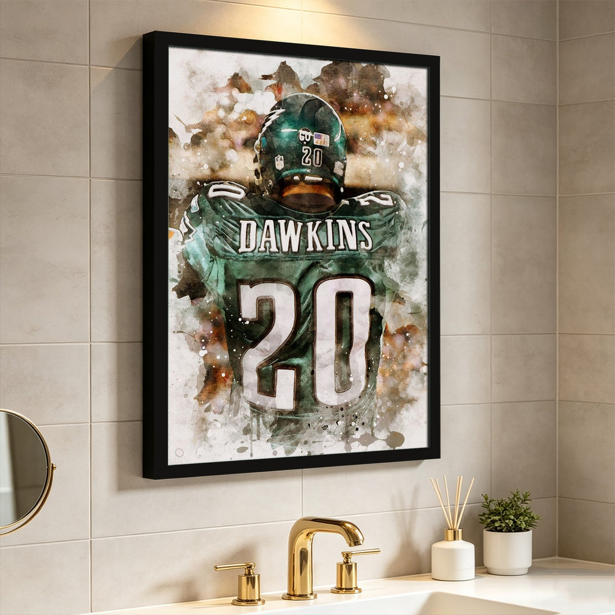 Brian Dawkins Art Poster 0 Canvas Wall Art Poster Decor Gift