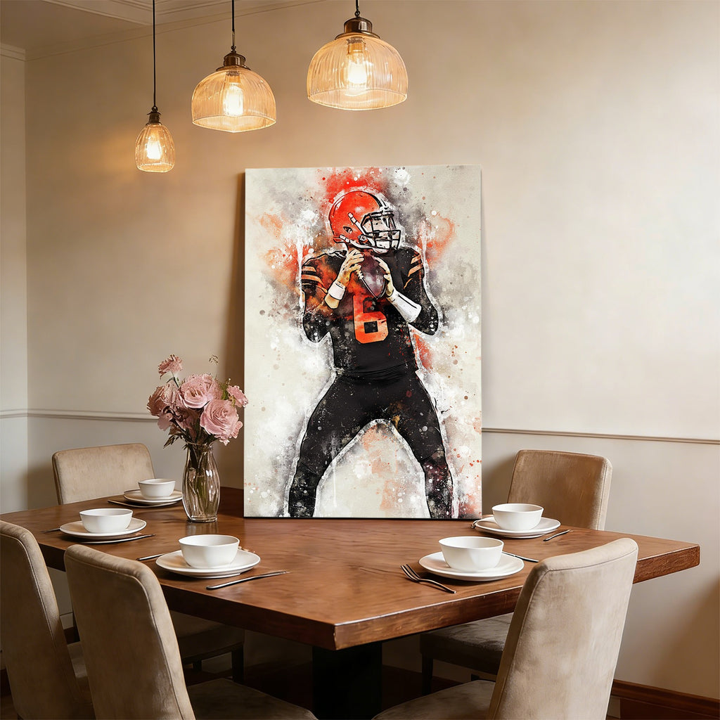 Baker Mayfield Sports Celebrity Art Deco Poster 6 Canvas Wall Art Poster Decor Gift