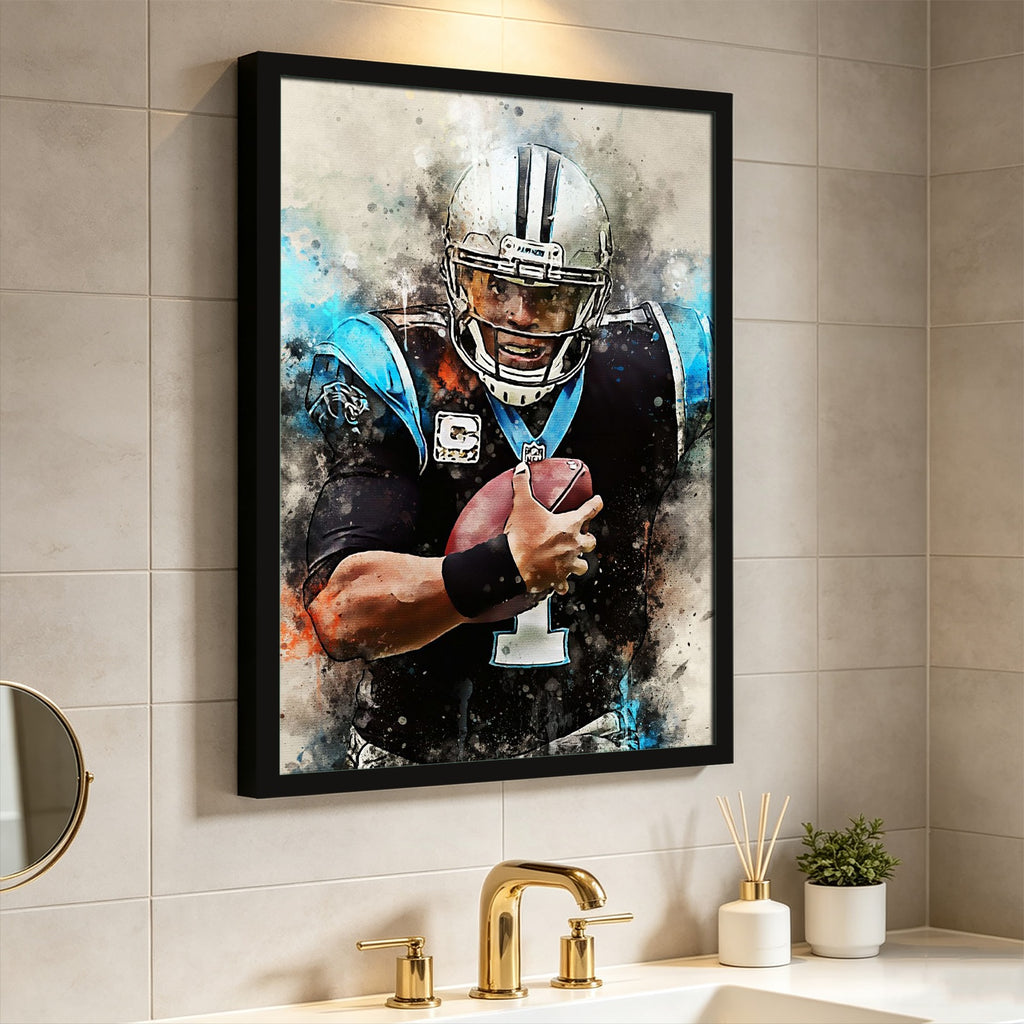 Cam Newton Celebrity Sports Art Poster School Dining Room Decoration 0 Canvas Wall Art Poster Decor Gift