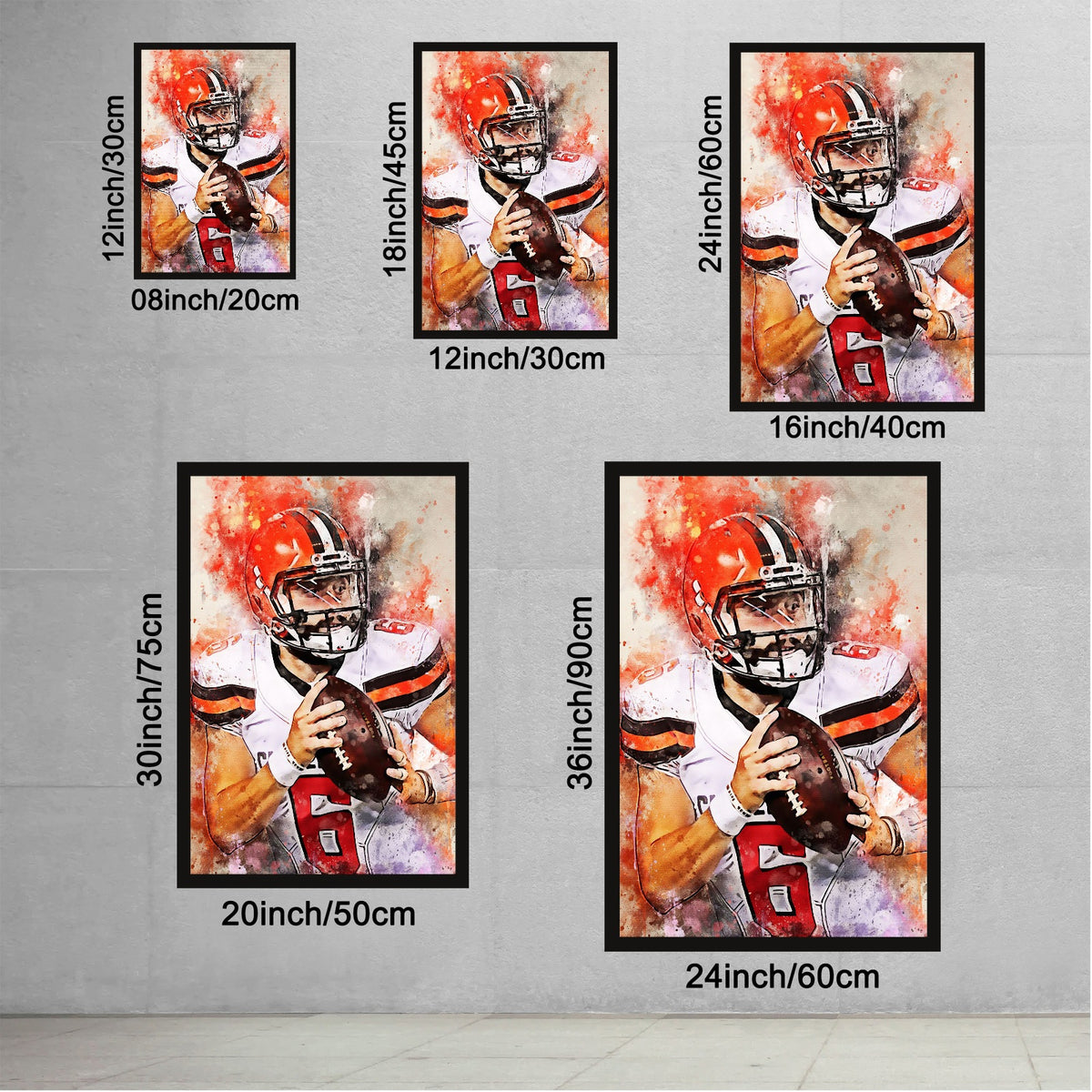 Baker Mayfield Celebrity Sports Art Poster School Dining Room Decoration 12 Canvas Wall Art Poster Decor Gift