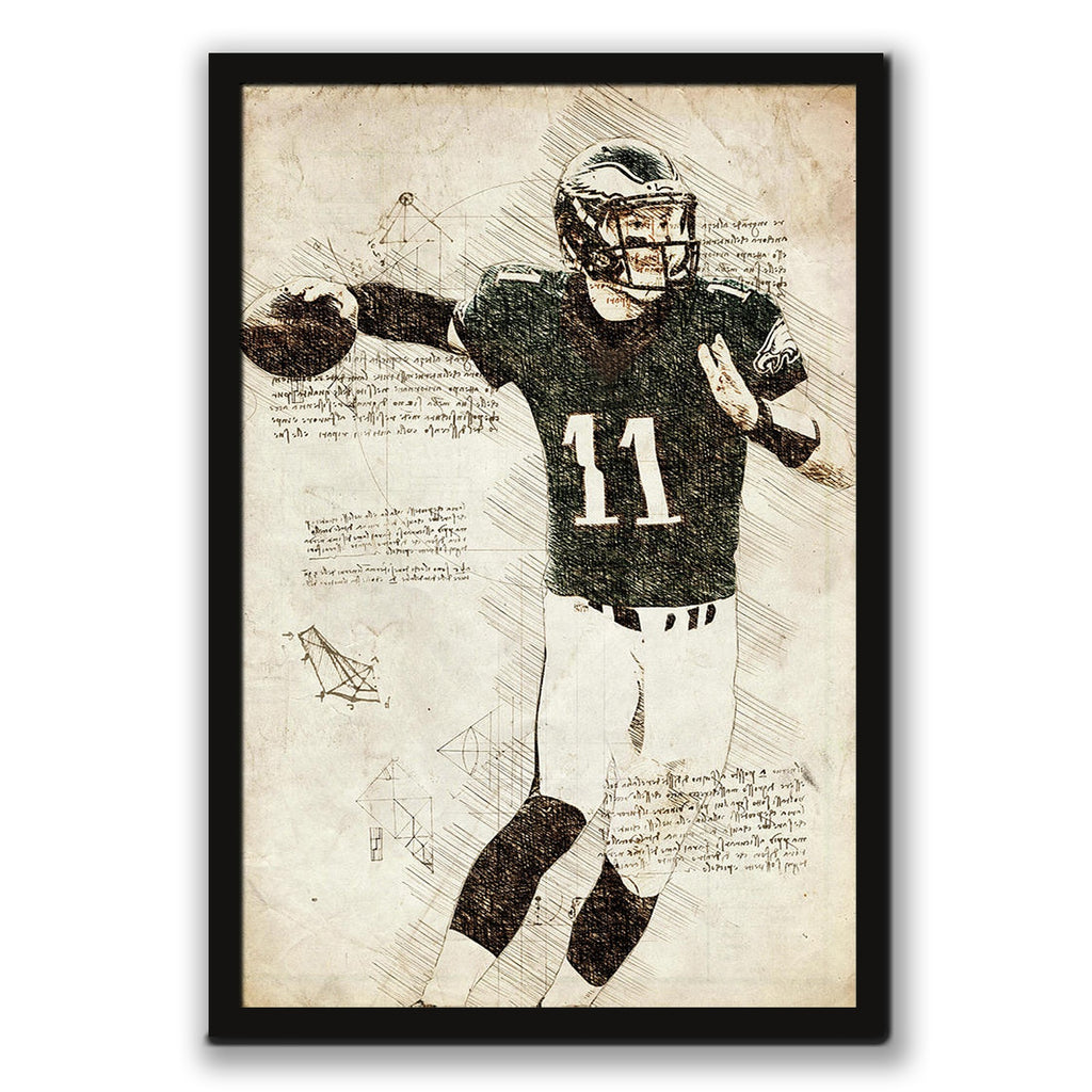 Carson Wentz Sports Celebrity Art Deco Poster 4 Canvas Wall Art Poster Decor Gift