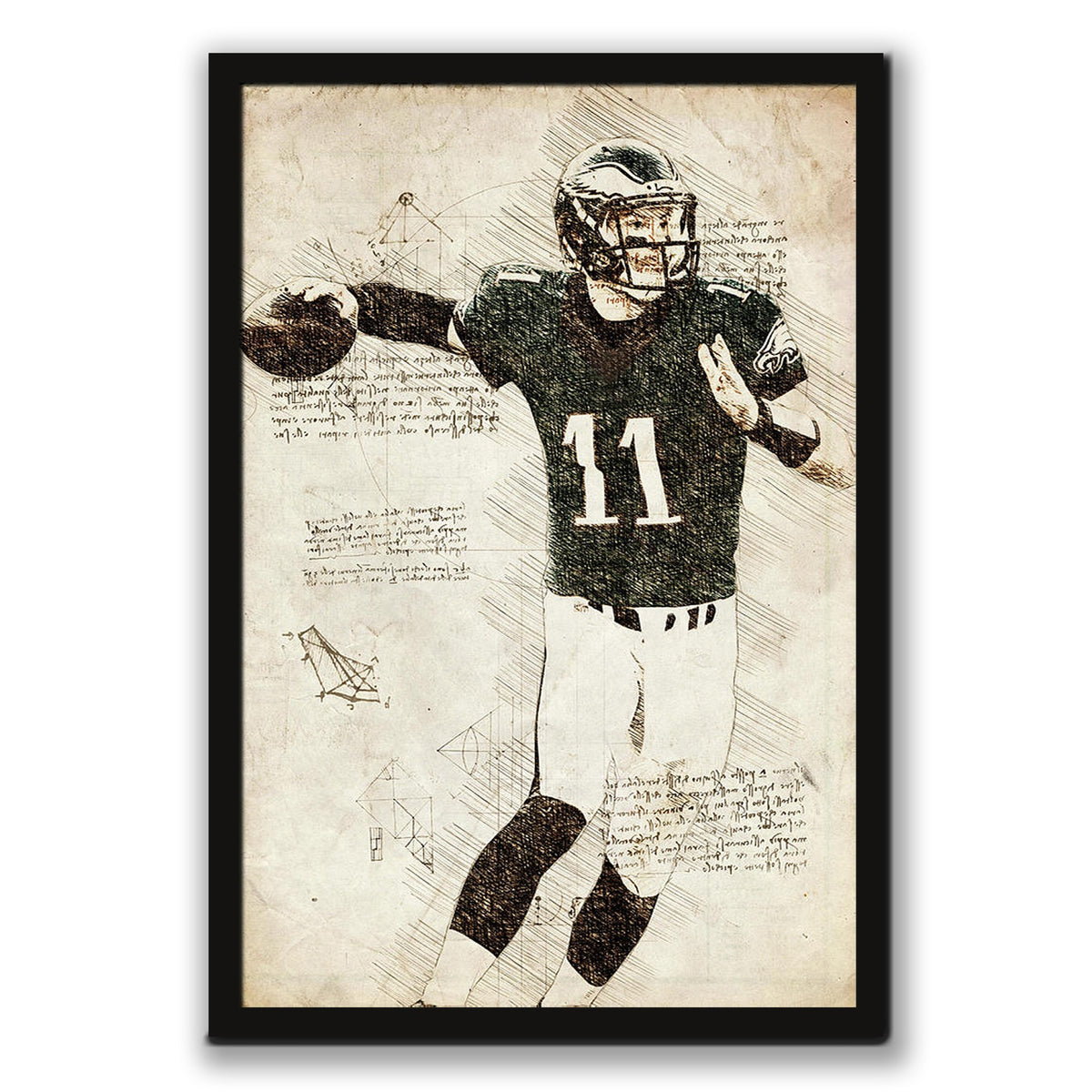 Carson Wentz Sports Celebrity Art Deco Poster 4 Canvas Wall Art Poster Decor Gift