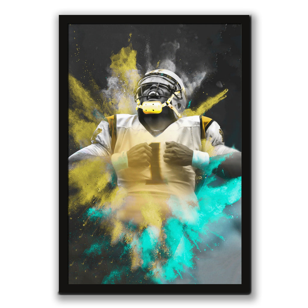 Cam Newton Sports Celebrity Art Deco Poster 3 Canvas Wall Art Poster Decor Gift