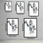 Carson Wentz Art Sports Decorative Poster School Dormitory 9 Canvas Wall Art Poster Decor Gift