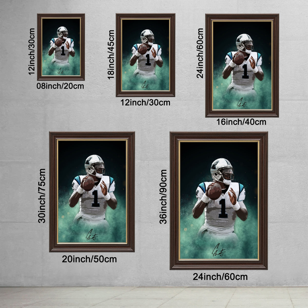 Cam Newton Celebrity Sports Art Poster School Dining Room Decoration 4 Canvas Wall Art Poster Decor Gift