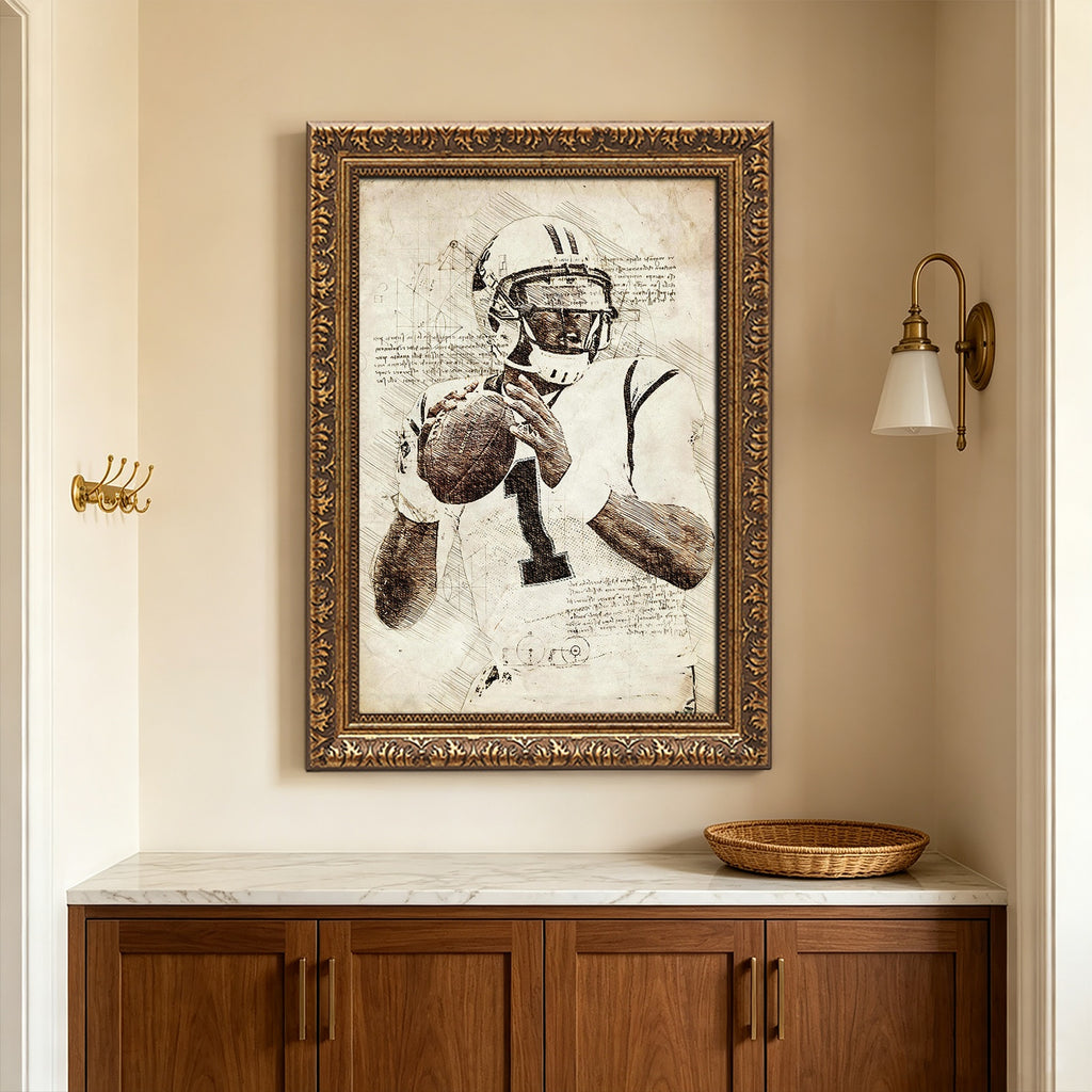 Cam Newton Sports Celebrity Art Deco Poster 7 Canvas Wall Art Poster Decor Gift