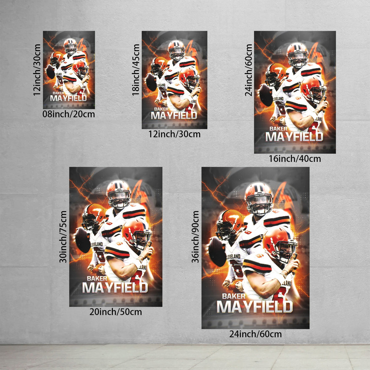 Baker Mayfield Sports Celebrity Art Deco Poster 10 Canvas Wall Art Poster Decor Gift