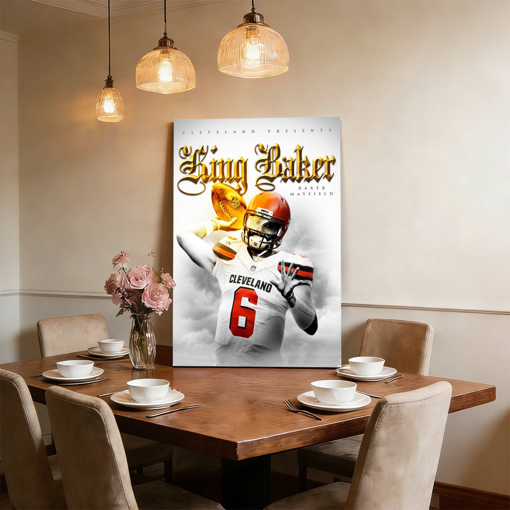 Baker Mayfield Celebrity Sports Art Poster School Dining Room Decoration 4 Canvas Wall Art Poster Decor Gift
