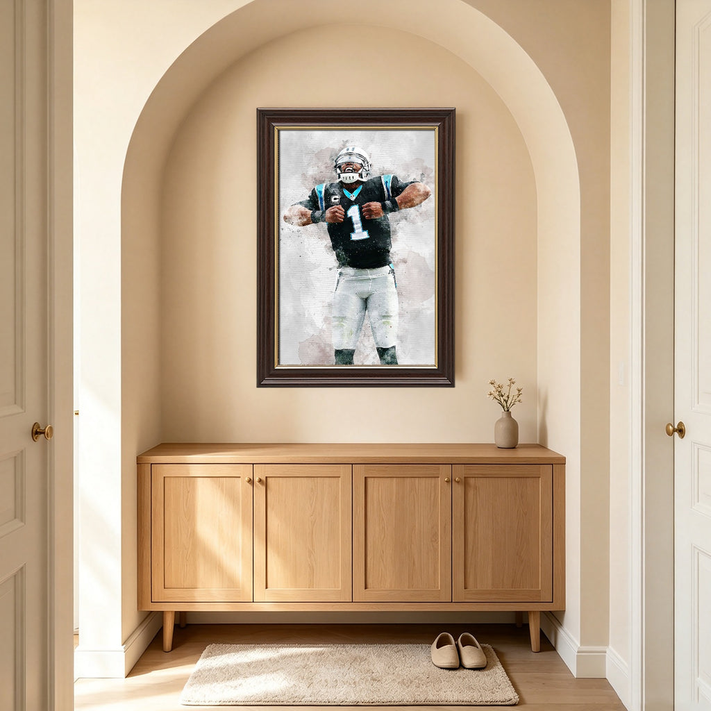 Cam Newton Celebrity Sports Art Poster School Dining Room Decoration 5 Canvas Wall Art Poster Decor Gift