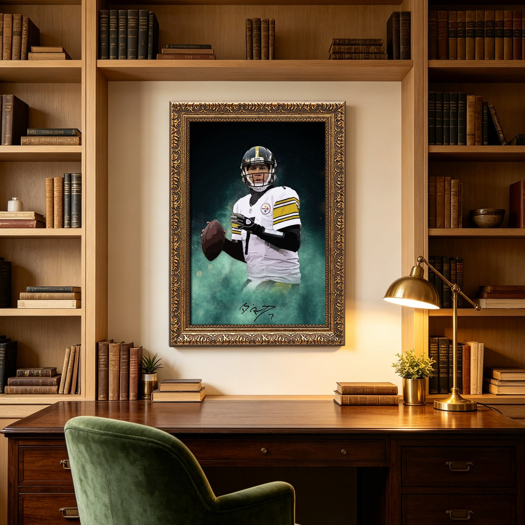 Ben Roethlisberger Celebrity Sports Art Poster School Dining Room Decoration 9 Canvas Wall Art Poster Decor Gift