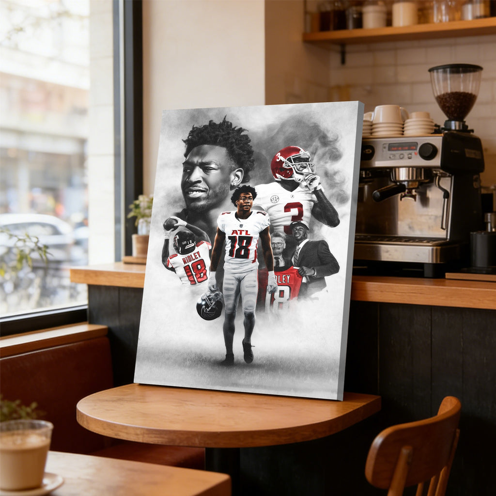 Calvin Ridley Art Sports Decorative Poster School Dormitory 8 Canvas Wall Art Poster Decor Gift