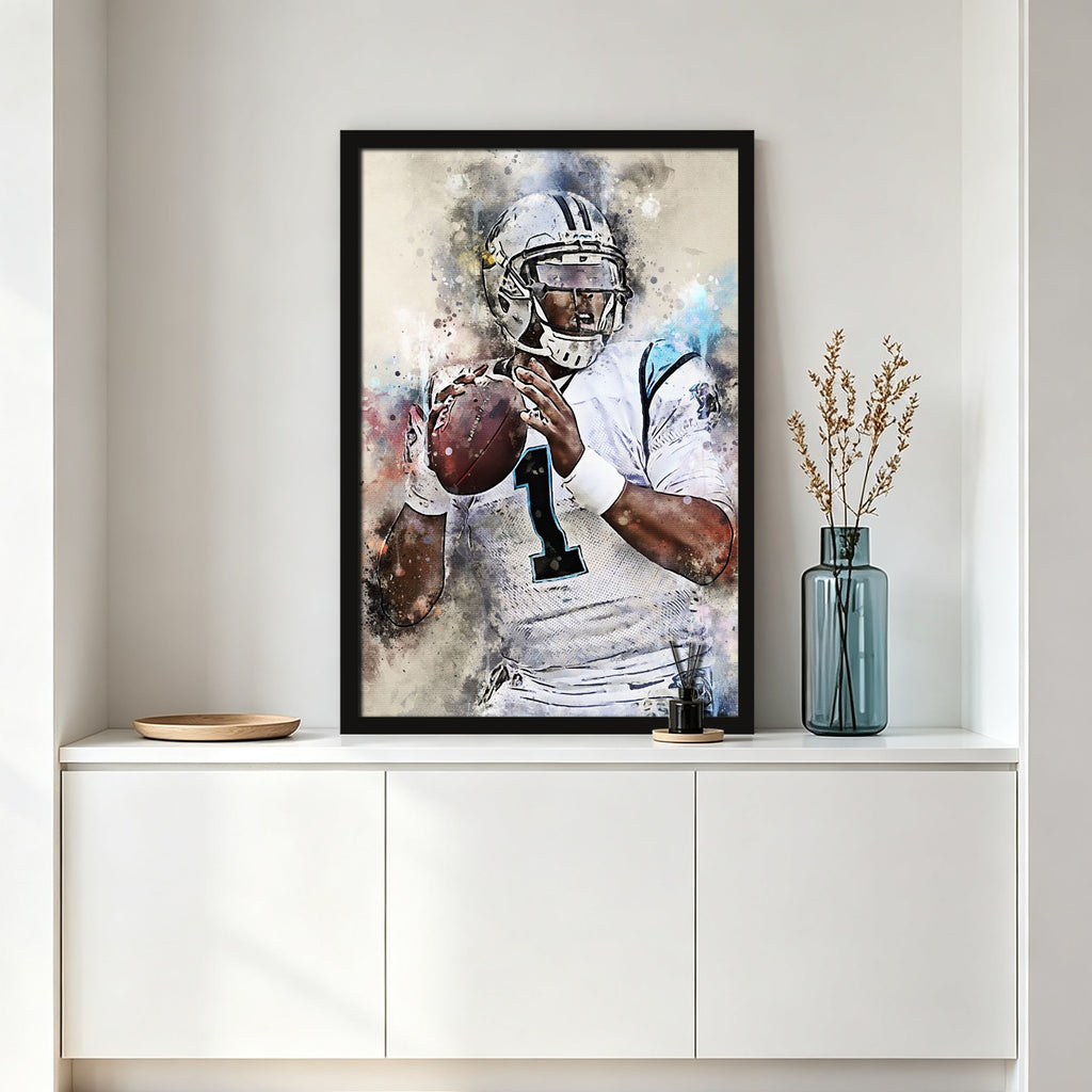 Cam Newton Celebrity Sports Art Poster School Dining Room Decoration 6 Canvas Wall Art Poster Decor Gift