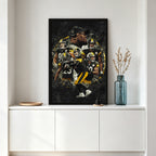 Ben Roethlisberger JuJu Smith Schuster TJ Watt Art Sports Decorative Poster School Dormitory 3 Canvas Wall Art Poster Decor Gift