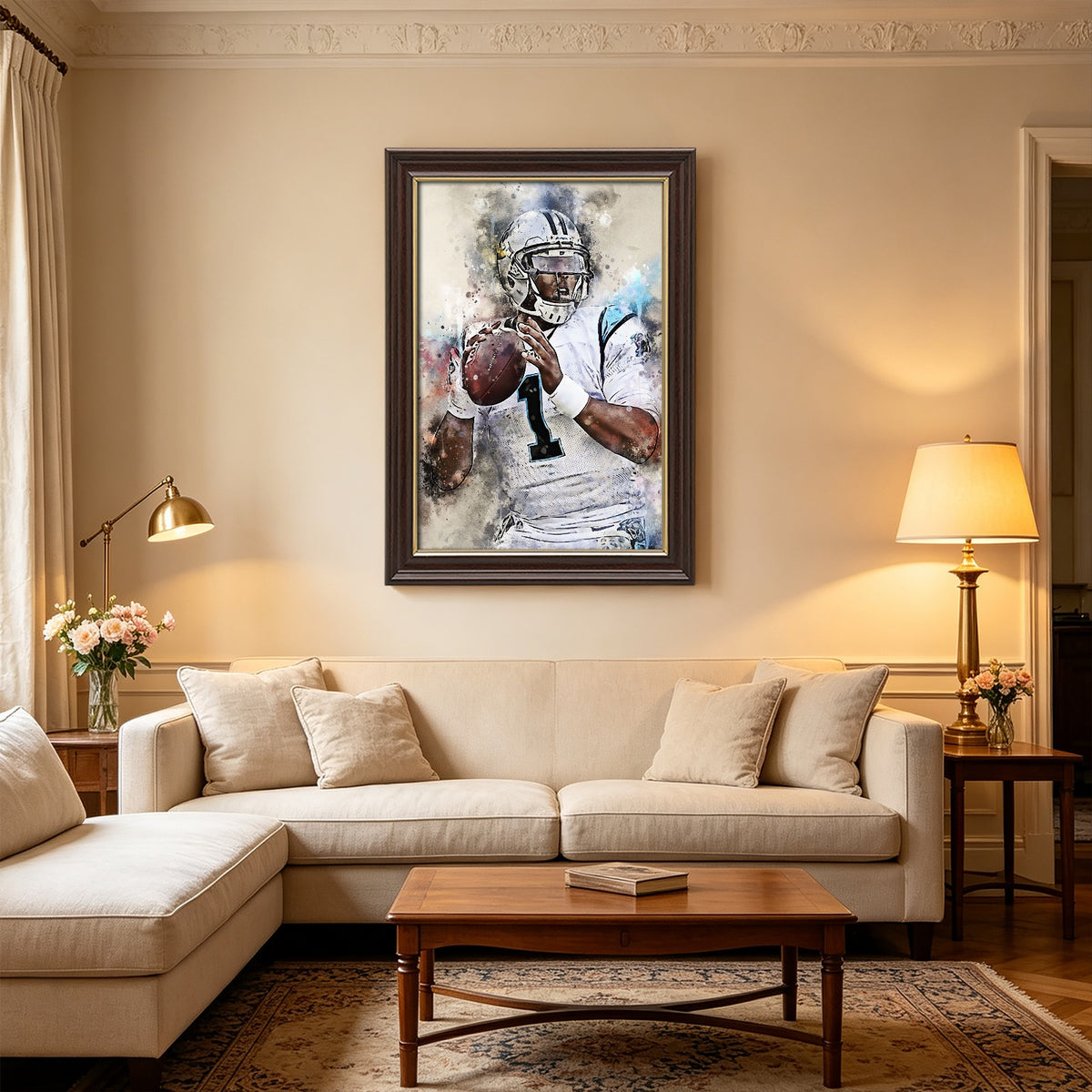 Cam Newton Celebrity Sports Art Poster School Dining Room Decoration 6 Canvas Wall Art Poster Decor Gift