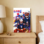Cam Newton Sports Celebrity Art Deco Poster 1 Canvas Wall Art Poster Decor Gift