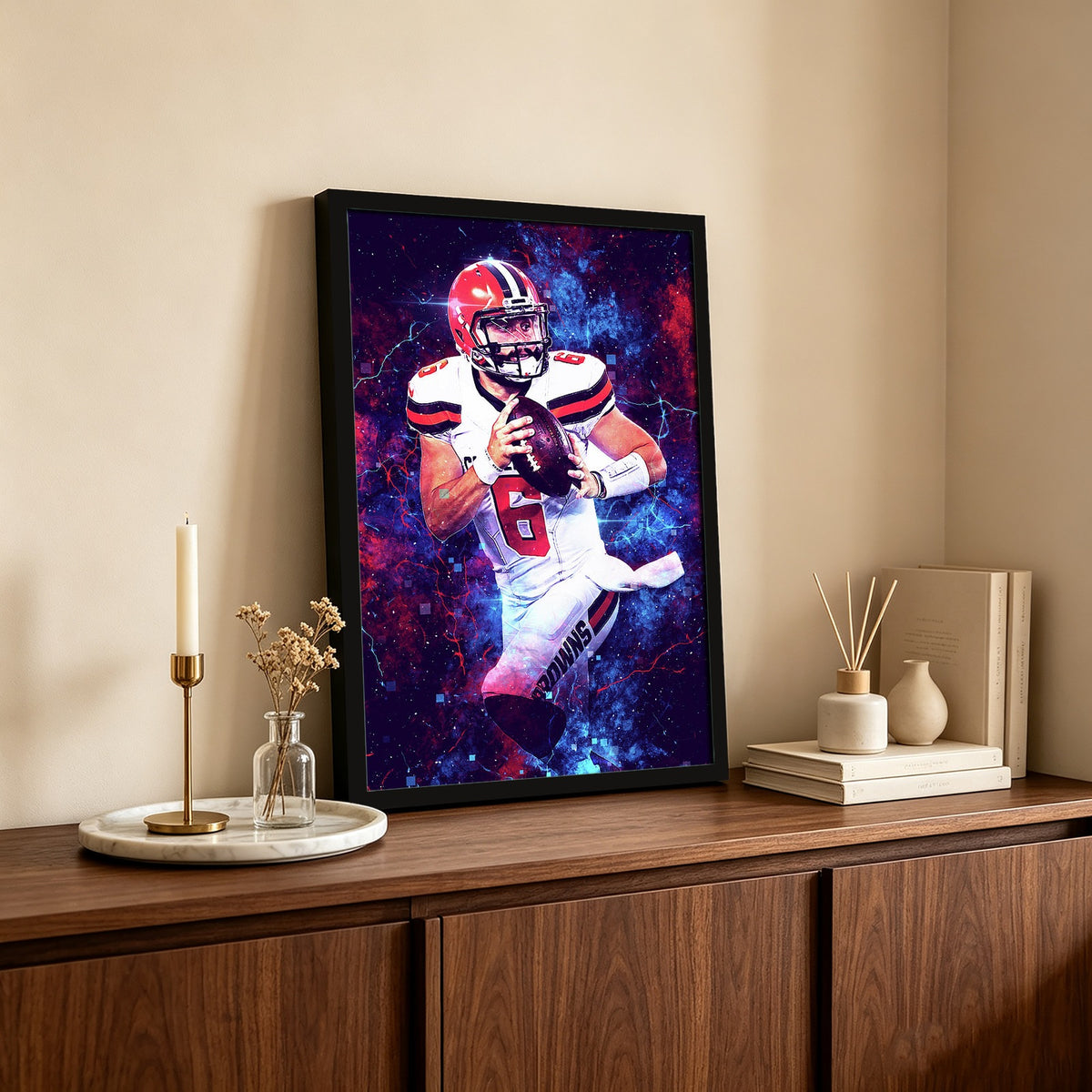 Baker Mayfield Sports Celebrity Art Deco Poster 1 Canvas Wall Art Poster Decor Gift